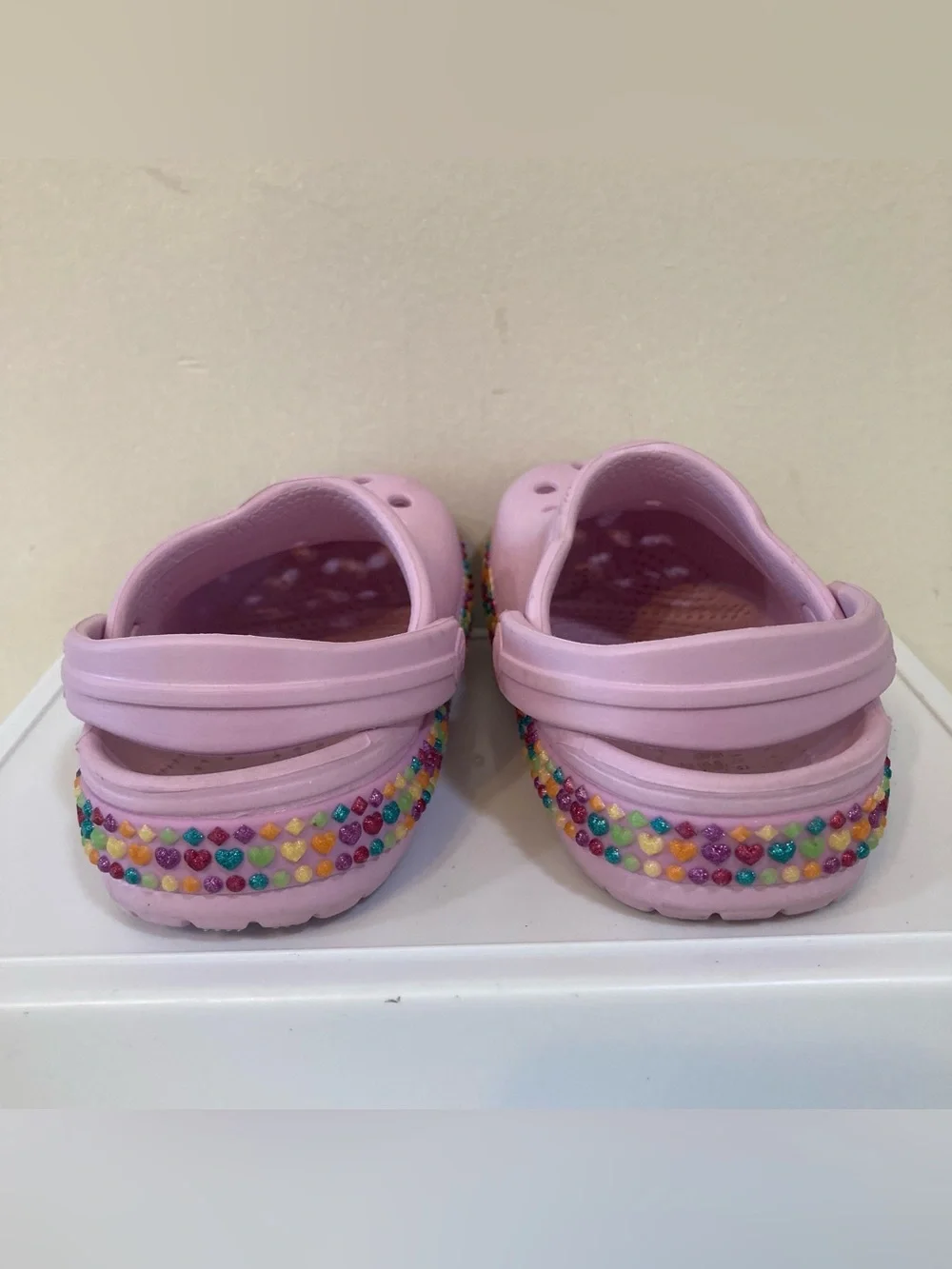 Crocs Kids Crocband Gem Band Clog Sz C7 Girls Ballerina Pink Shoes